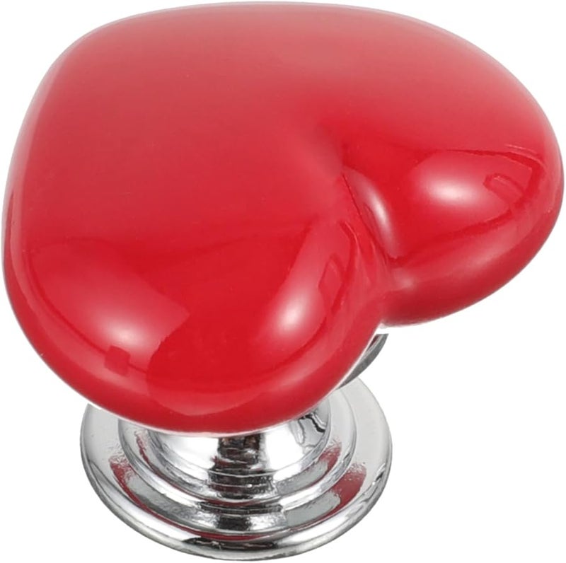 Heart Shape Ceramic Drawer Knob Colorful Cabinet Pulls for Furniture Dressers Closets - Image 1